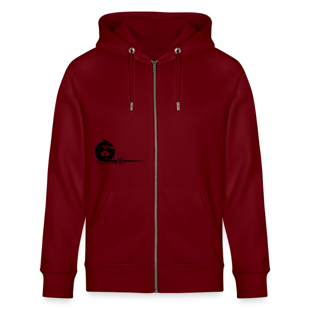 Capitalism - Organic Zip Hoodie - burgundy