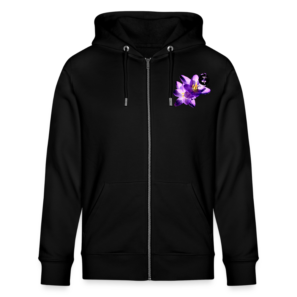 Organic Zip Hoodie : - black