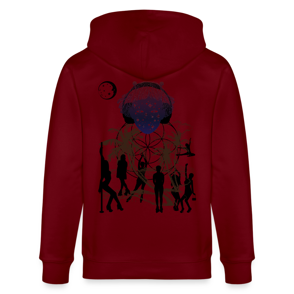 Dance - Organic Zip Hoodie - burgundy
