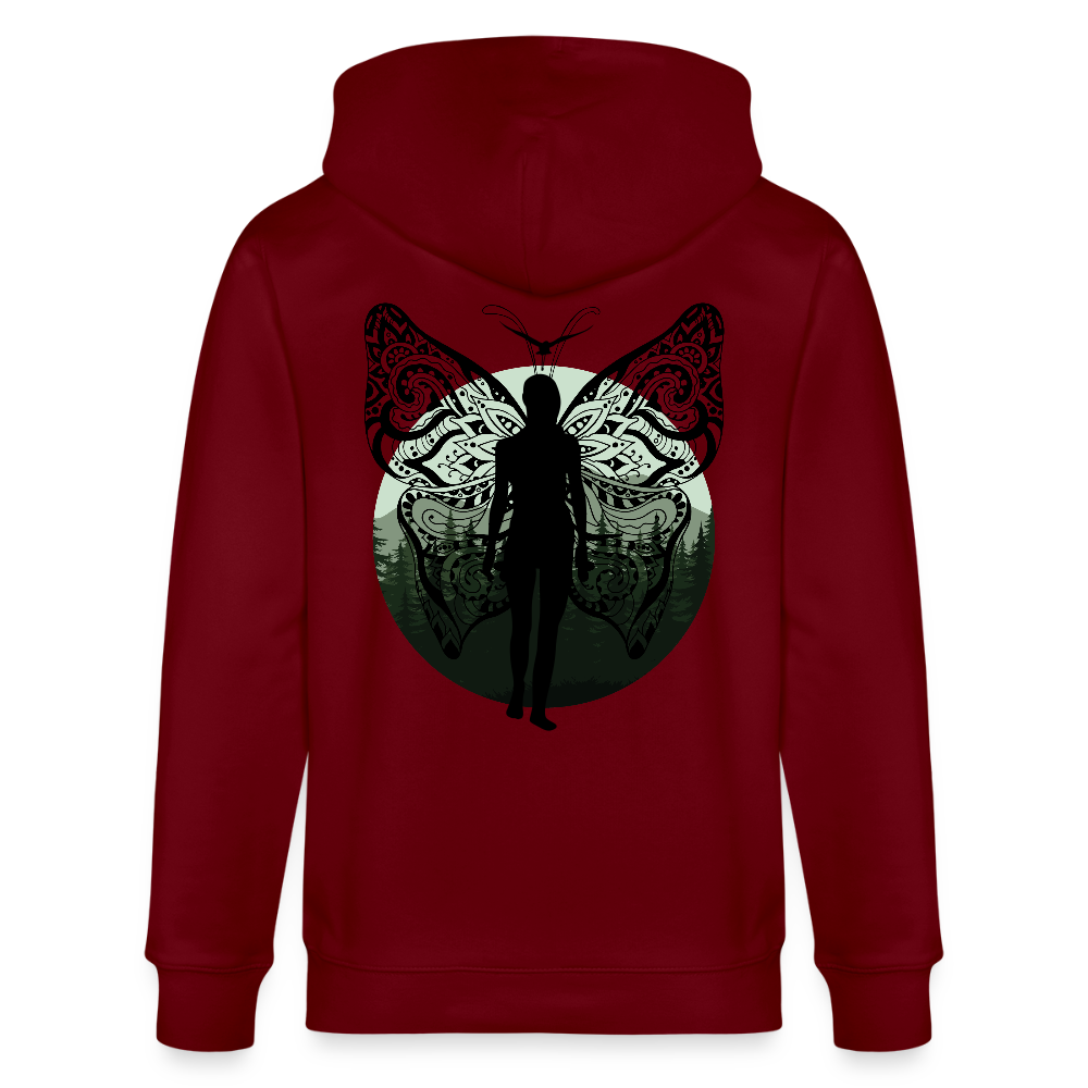 Evolve - Organic Zip Hoodie - burgundy