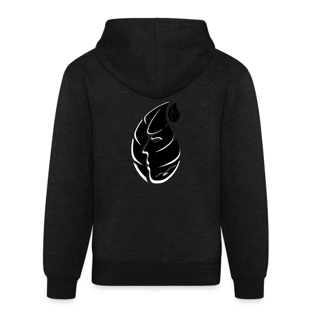 Leaface - Unisex Organic Hoodie - charcoal grey