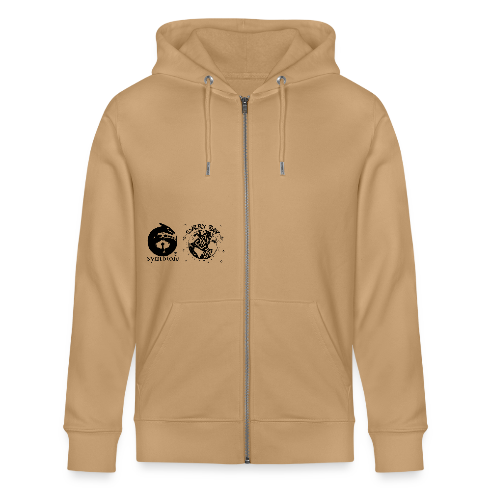 Earth Love - Organic Zip Hoodie - latte