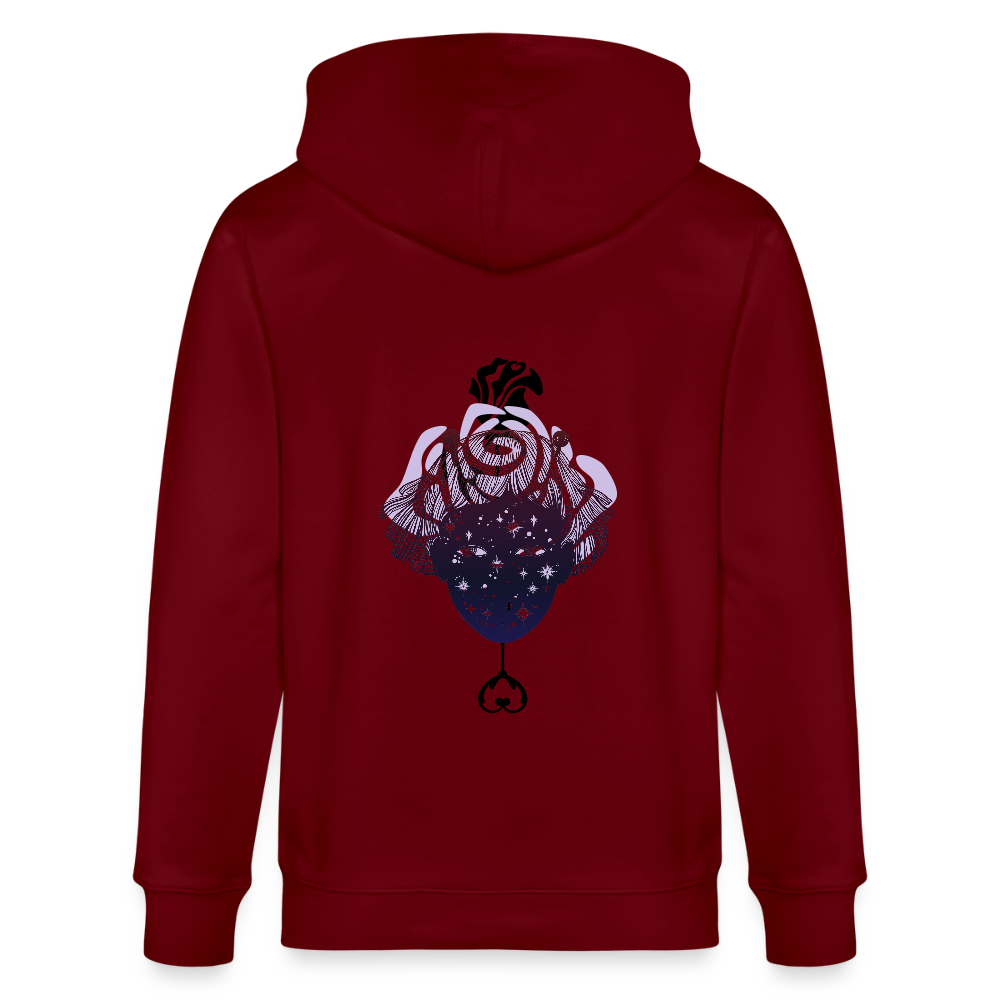 Universe within - Organic Zip Hoodie - burgundy