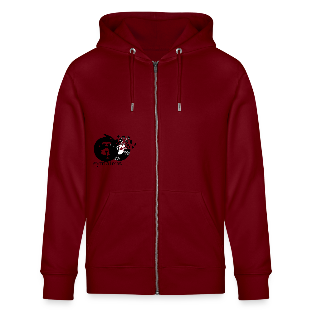 Dance - Organic Zip Hoodie - burgundy