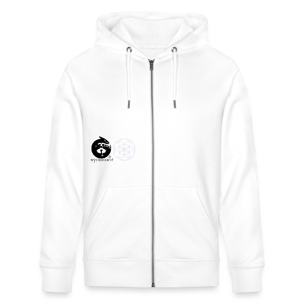 Universe within - Organic Zip Hoodie - white