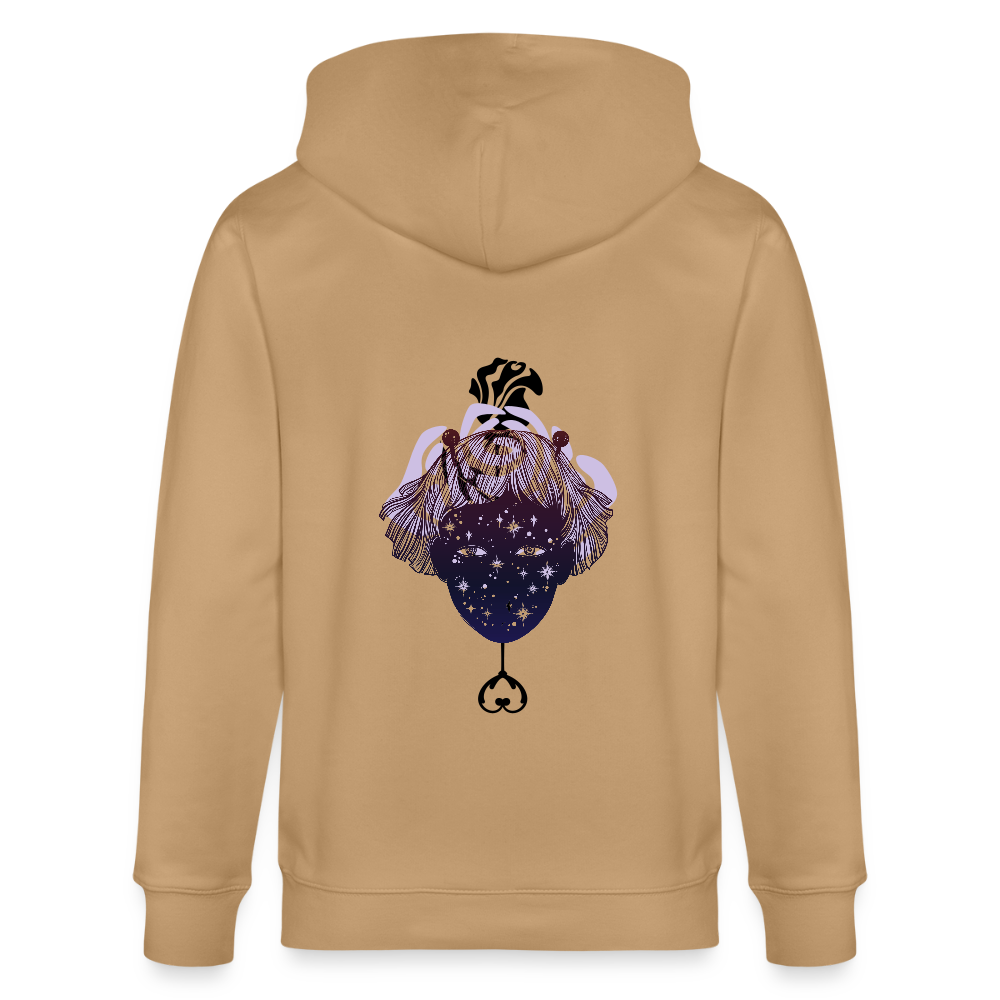 Universe within - Organic Zip Hoodie - latte