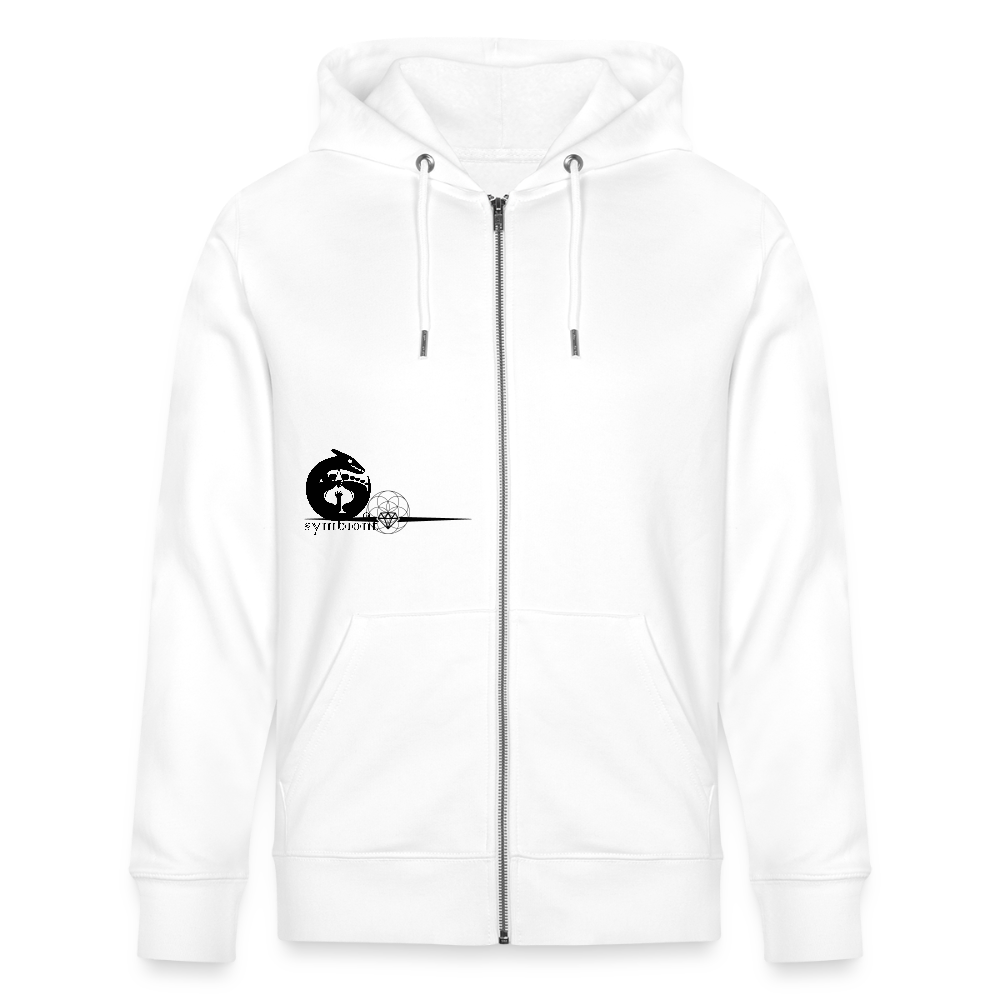Capitalism - Organic Zip Hoodie - white