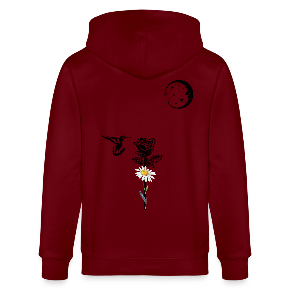 Daisy - Organic Zip Hoodie - burgundy