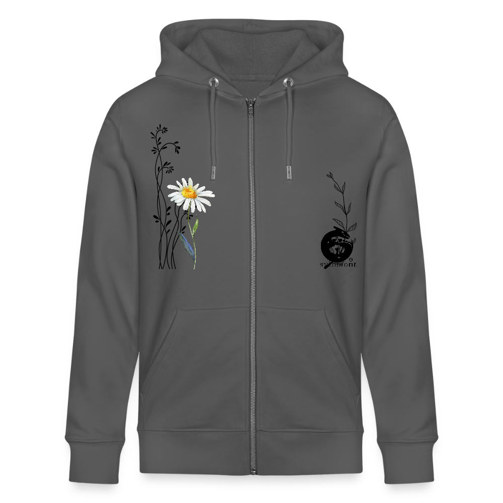 Daisy - Organic Zip Hoodie - anthracite