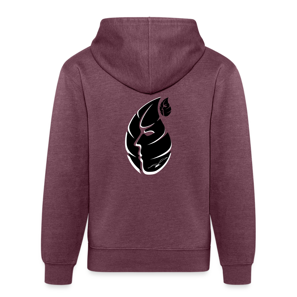 Leaface - Unisex Organic Hoodie - heather burgundy