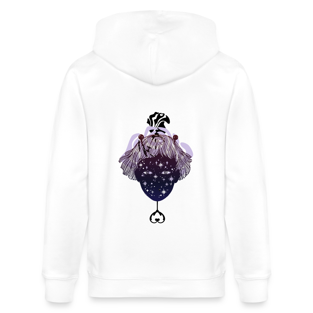 Universe within - Organic Zip Hoodie - white