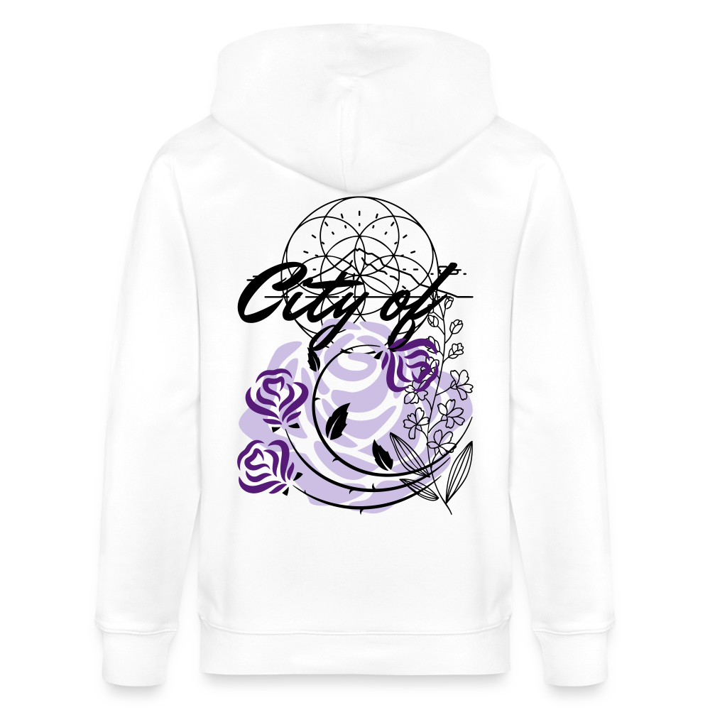 City of roses - Organic Zip Hoodie - white