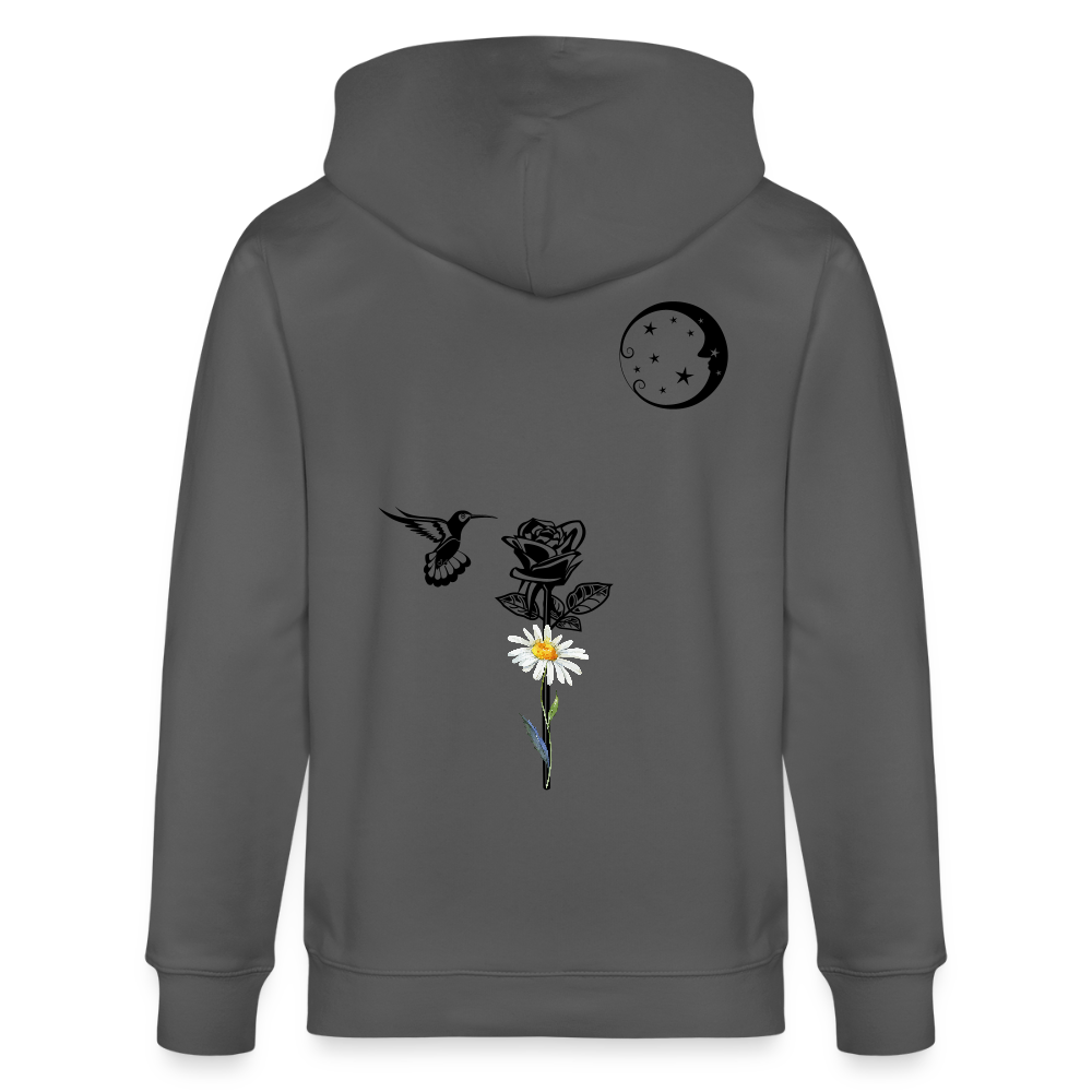 Daisy - Organic Zip Hoodie - anthracite