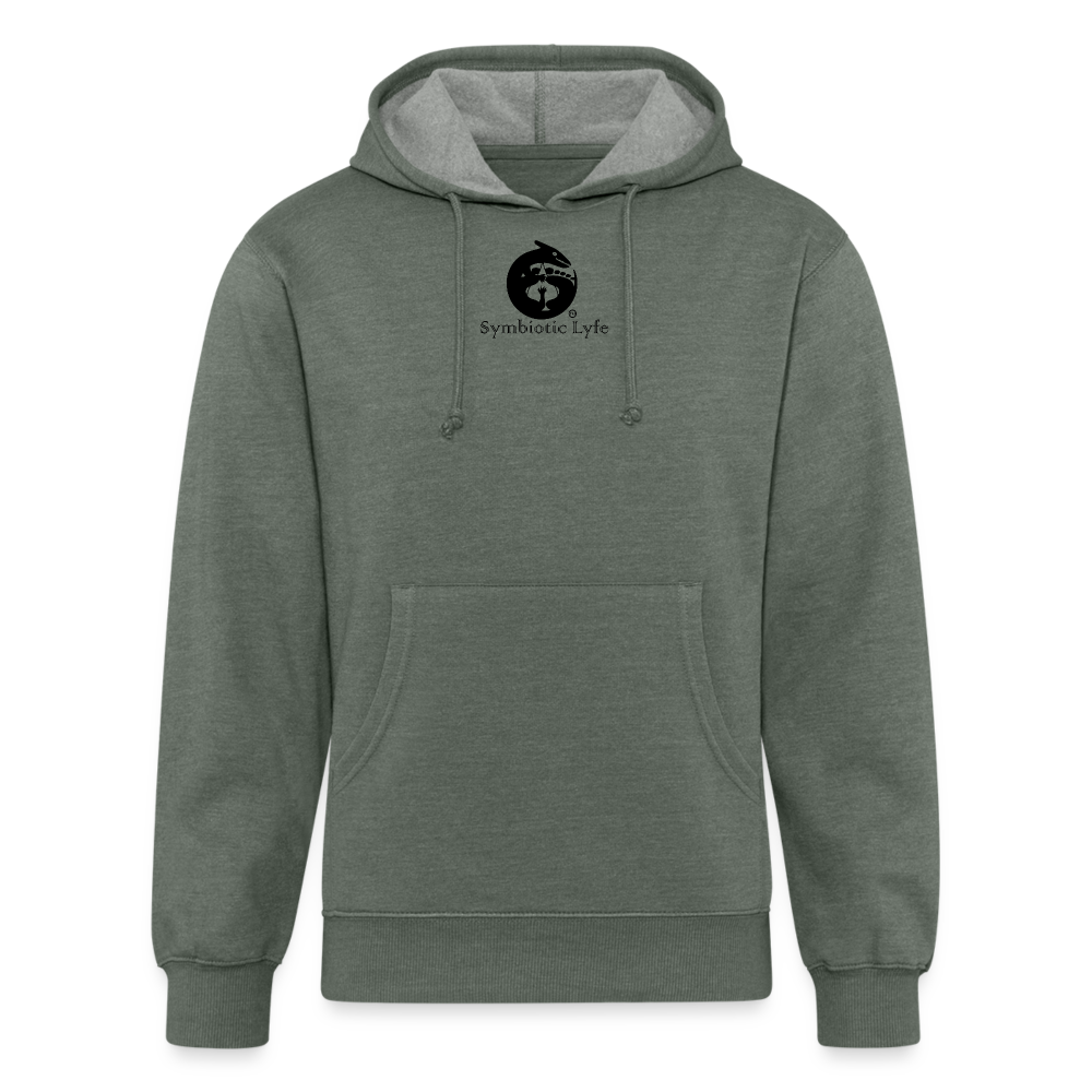 ROSE - Unisex Organic Hoodie - heather military green