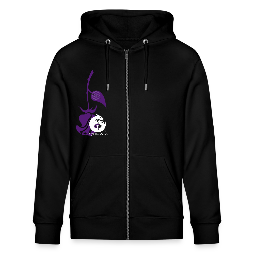 Butterfly Eyes - Organic Zip Hoodie - black