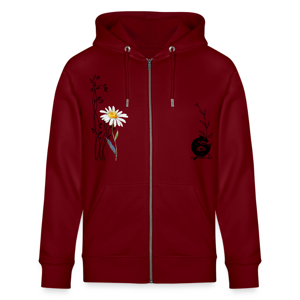 Daisy - Organic Zip Hoodie - burgundy