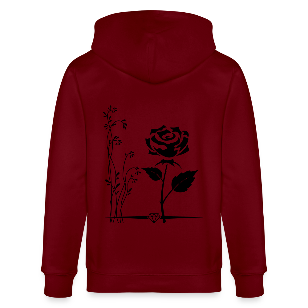 Capitalism - Organic Zip Hoodie - burgundy