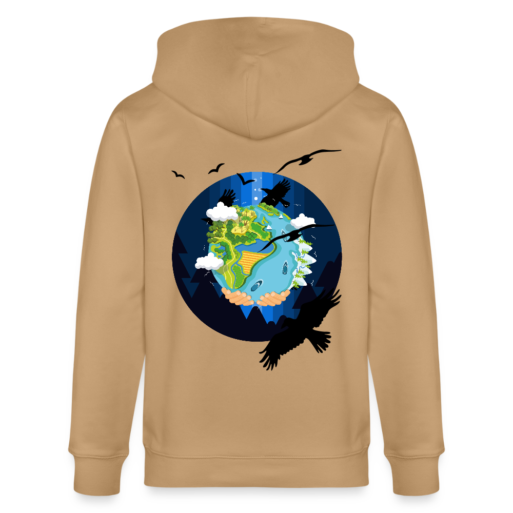 Earth Love - Organic Zip Hoodie - latte