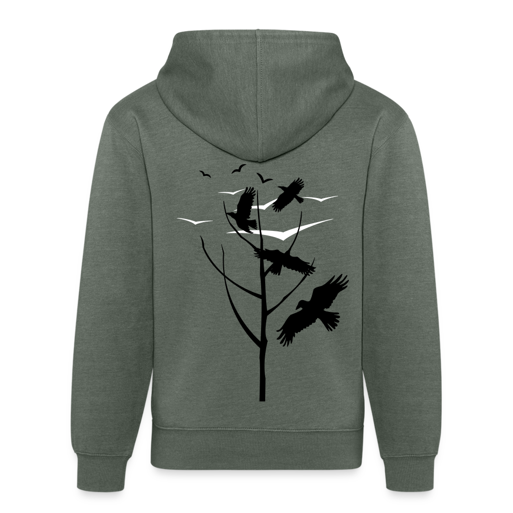 The Birds - Unisex Organic Hoodie - heather military green