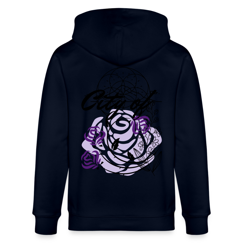 City of roses - Organic Zip Hoodie - french navy