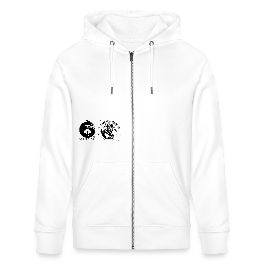 Earth Love - Organic Zip Hoodie - white