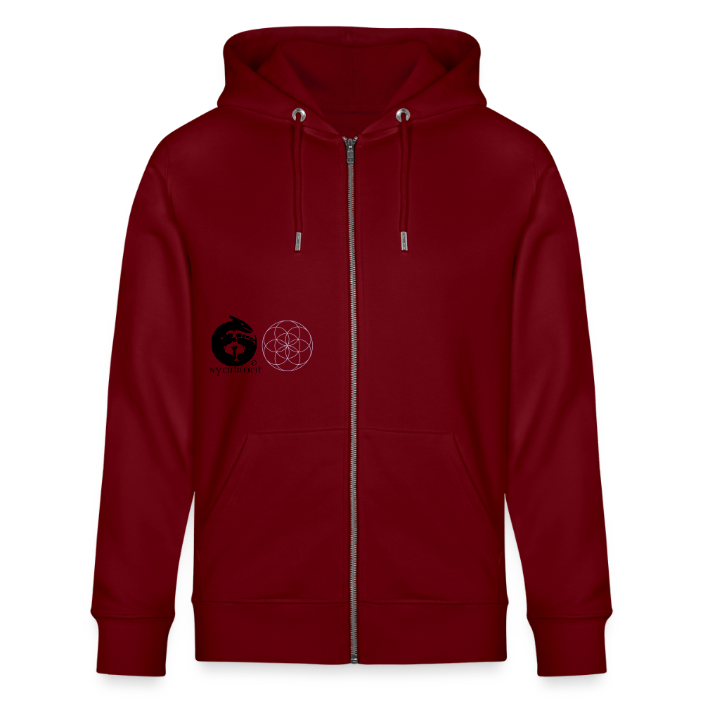 Universe within - Organic Zip Hoodie - burgundy