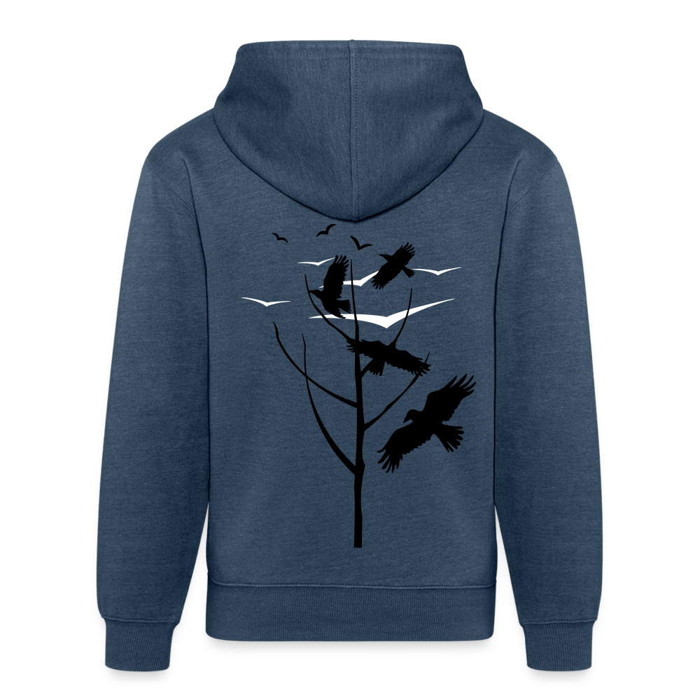 The Birds - Unisex Organic Hoodie - heather navy