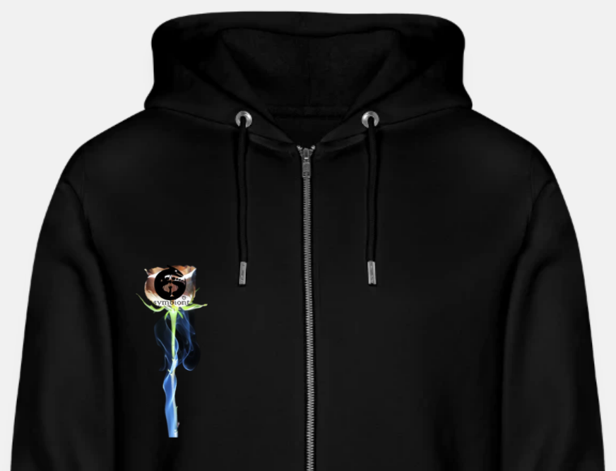 Smoke & Roses :::: Organic Zip Hoodie