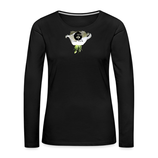 Women's Style Premium Long Sleeve : - black