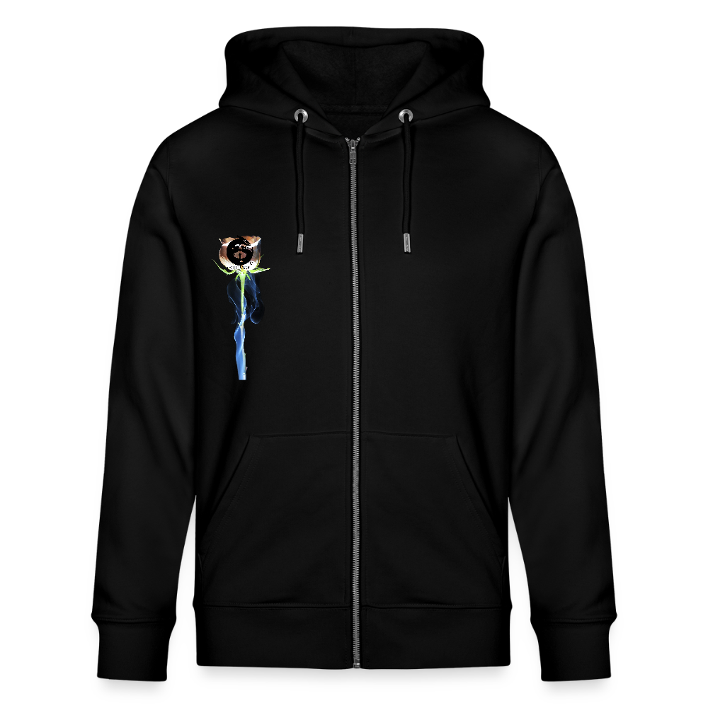 Smoke & Roses ::::  Organic Zip Hoodie - black