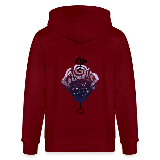 Universe within - Organic Zip Hoodie - burgundy
