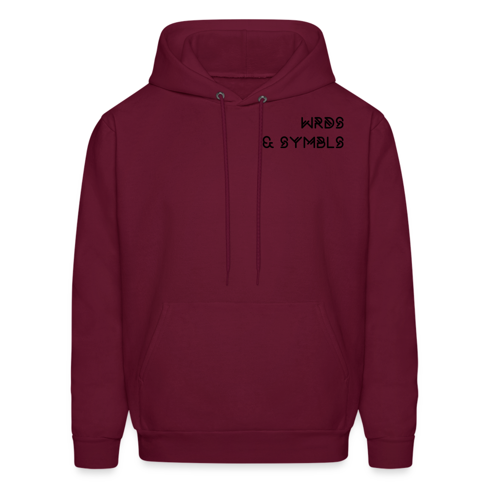 WRDS & SYMBLS Hoodie - burgundy