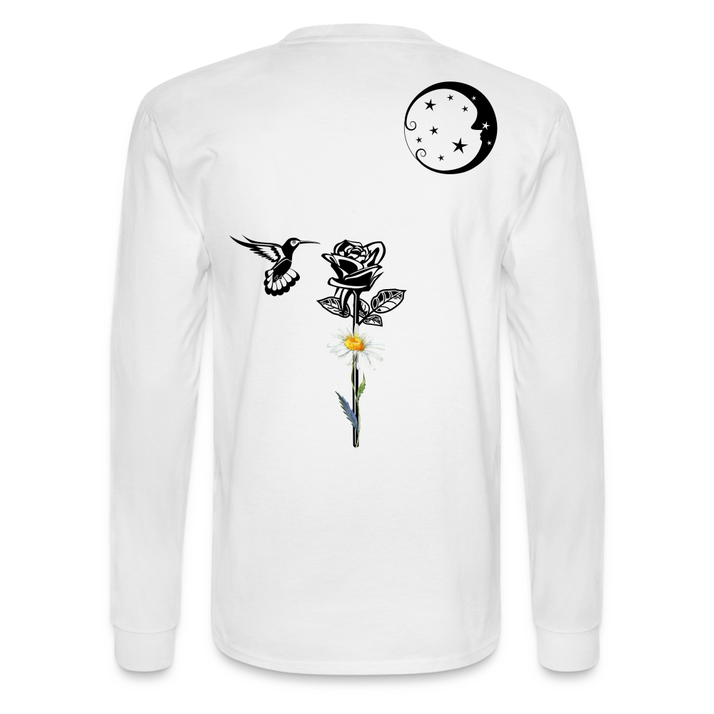 Daisy Long Sleeve T - white