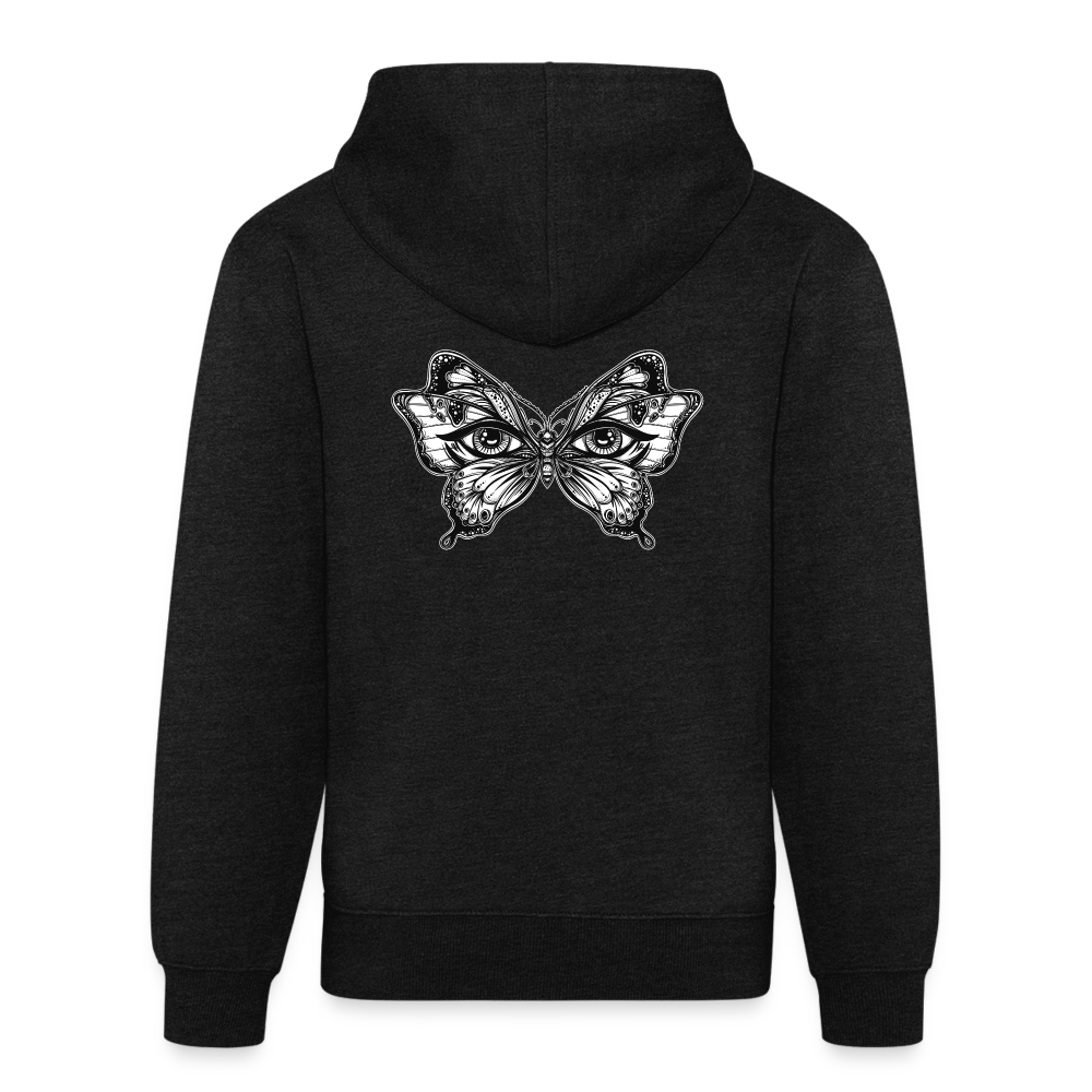 BUTTERFLY EYES - Unisex Organic Hoodie - charcoal grey