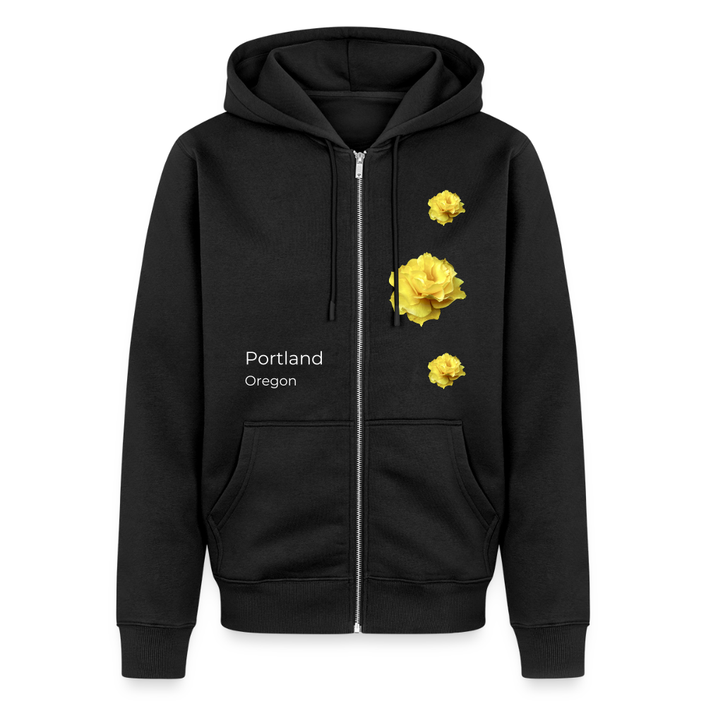 City of Roses :::: Organic Zip Hoodie - black