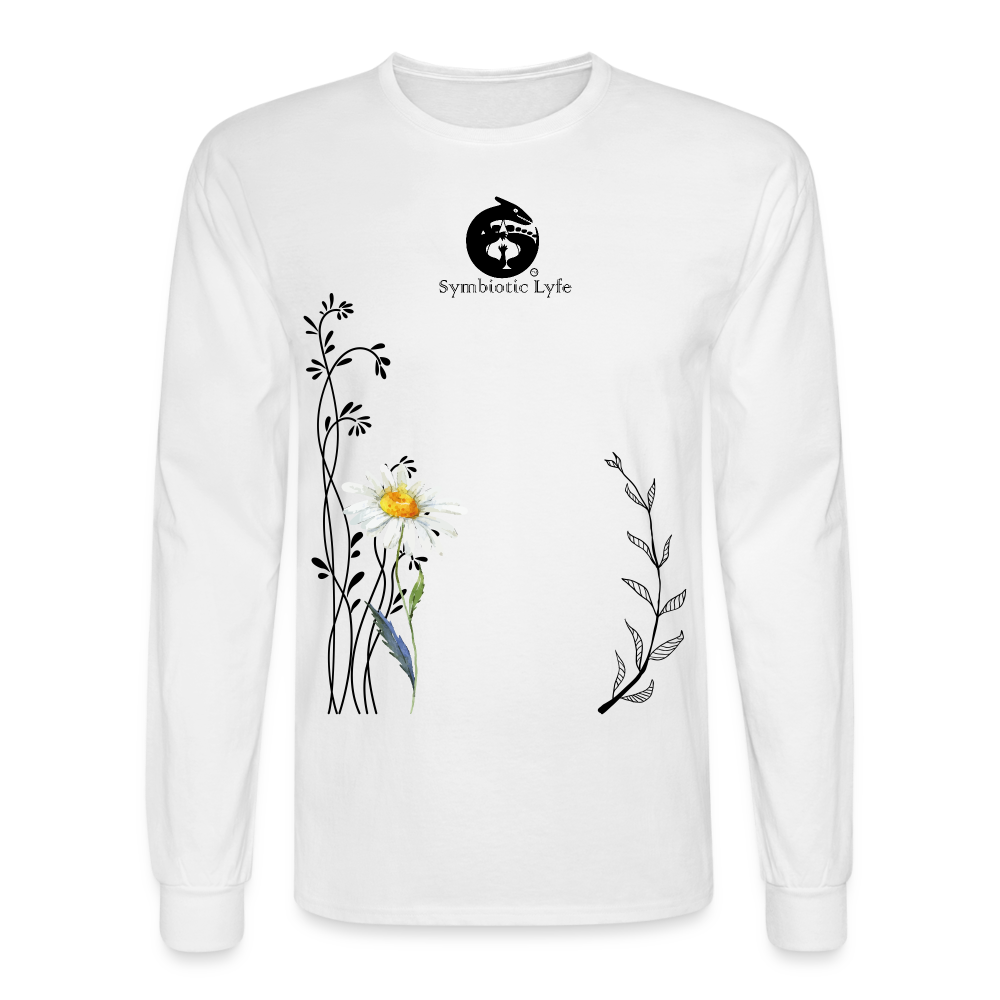 Daisy Long Sleeve T - white