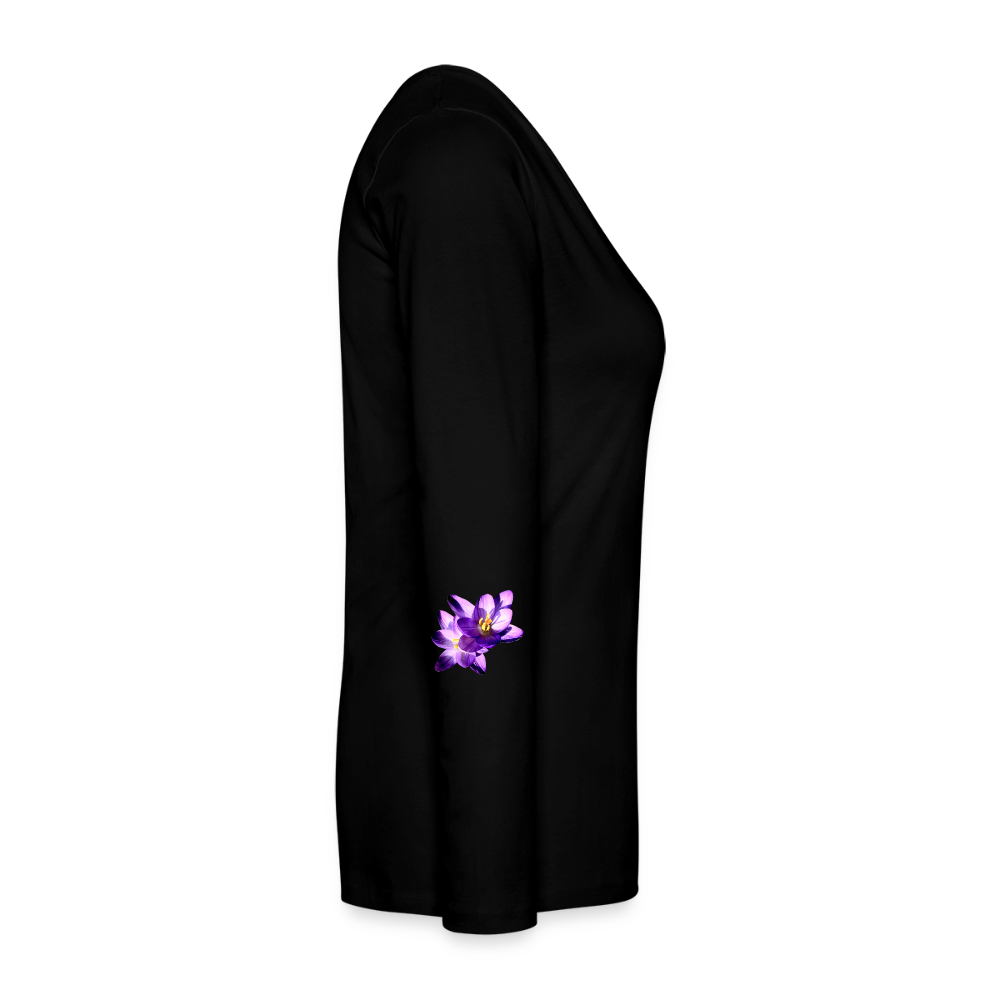 Women's Style Premium Long Sleeve : - black