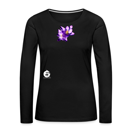 Women's Style Premium Long Sleeve : - black