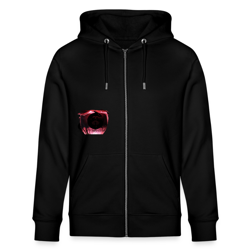 Smoke & Roses  ::: Organic Zip Hoodie - black
