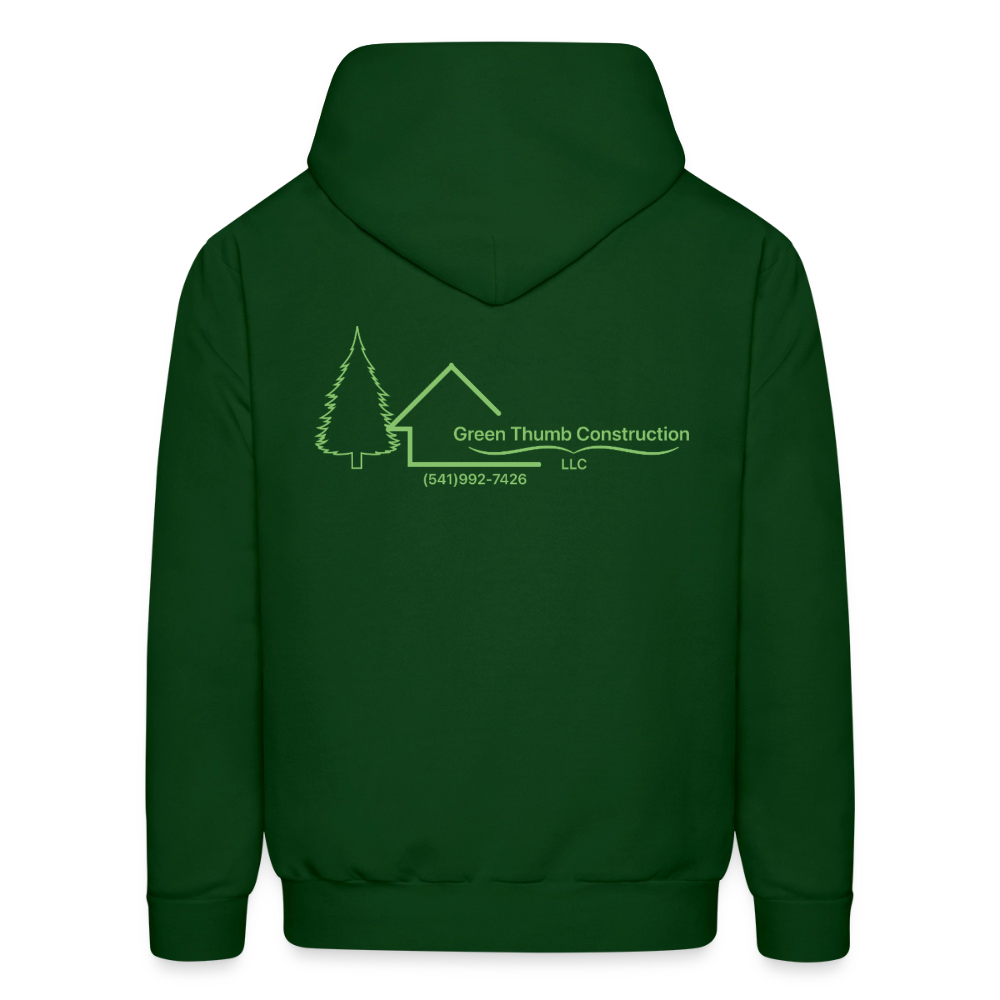 Green Thumb Construction Hoodie - forest green