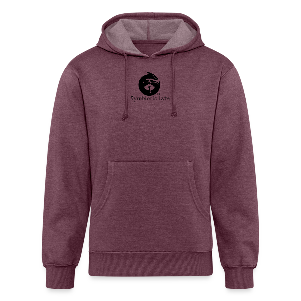 Symbiotic Logo - Unisex Organic Hoodie - heather burgundy