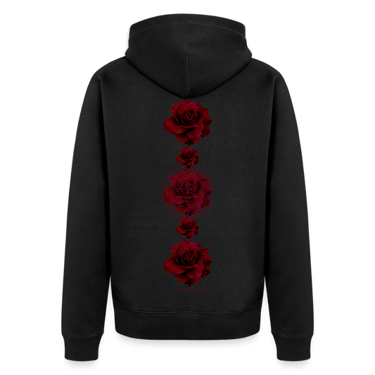 Seed/Flower of Life : Organic Zip Hoodie - black