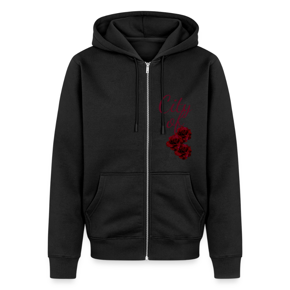 City of Roses ::: Organic Zip Hoodie - black