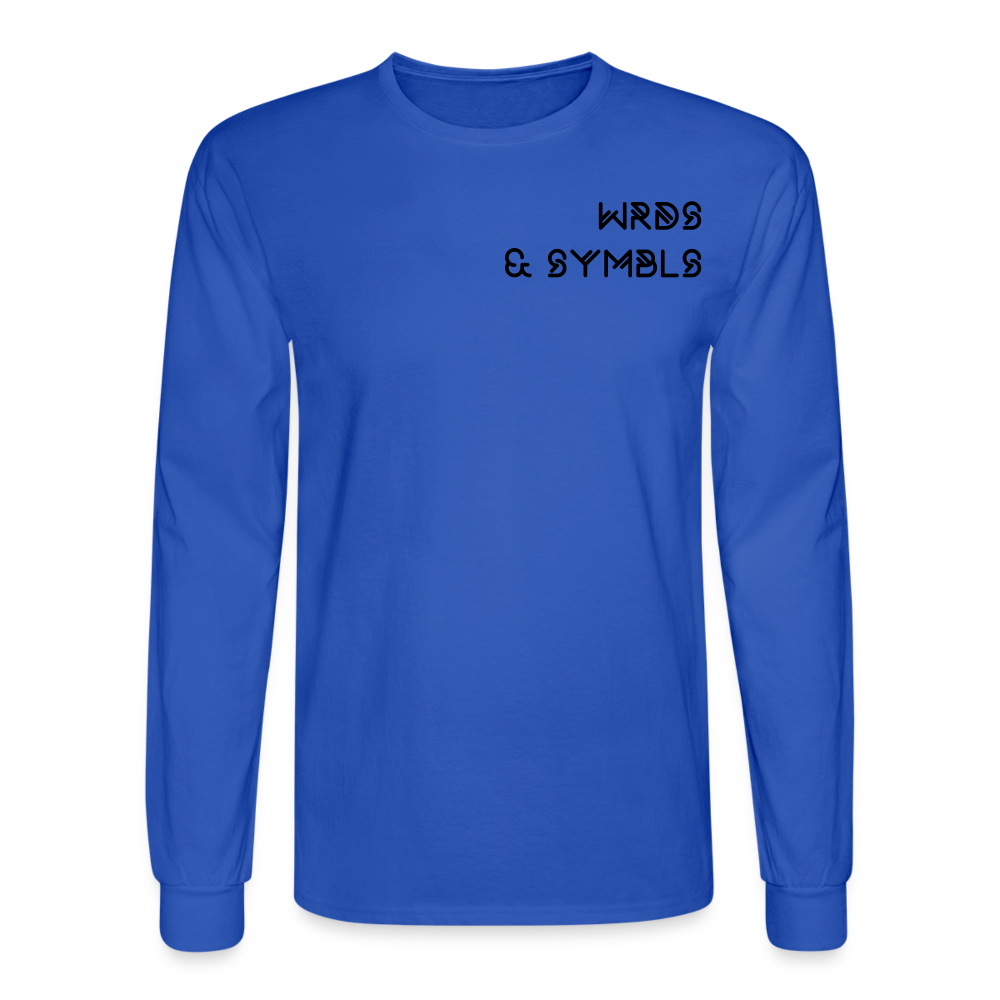 WRDS & SYMBLS Long Sleeve T - royal blue