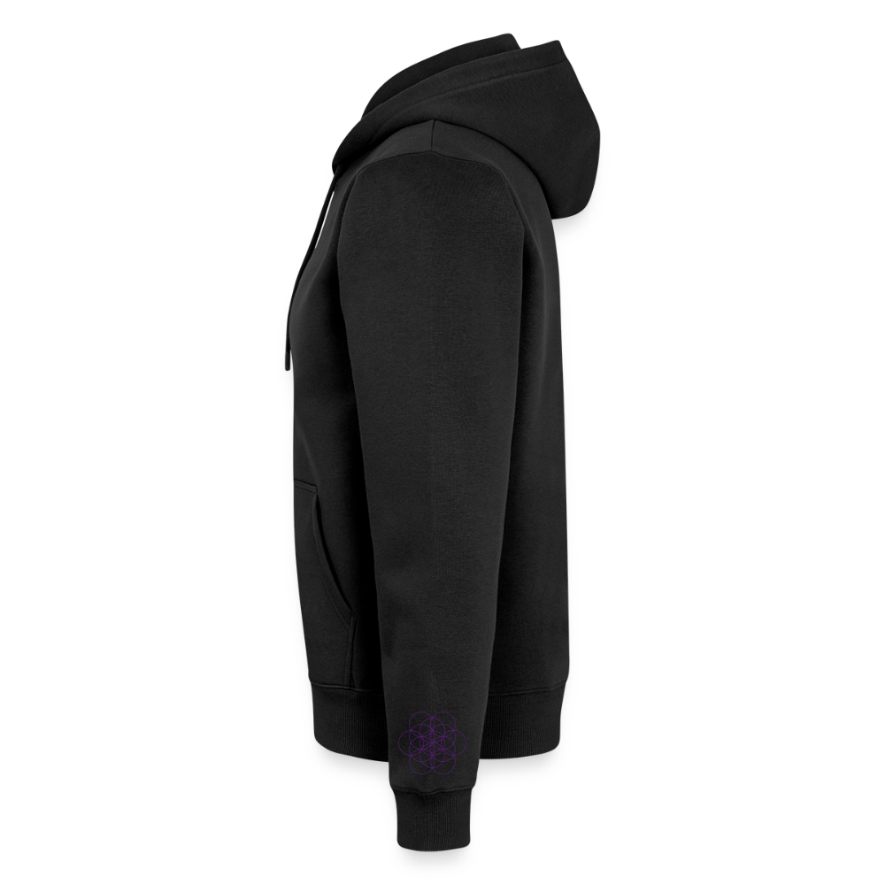 Seed/Flower of Life ::: Organic Zip Hoodie - black
