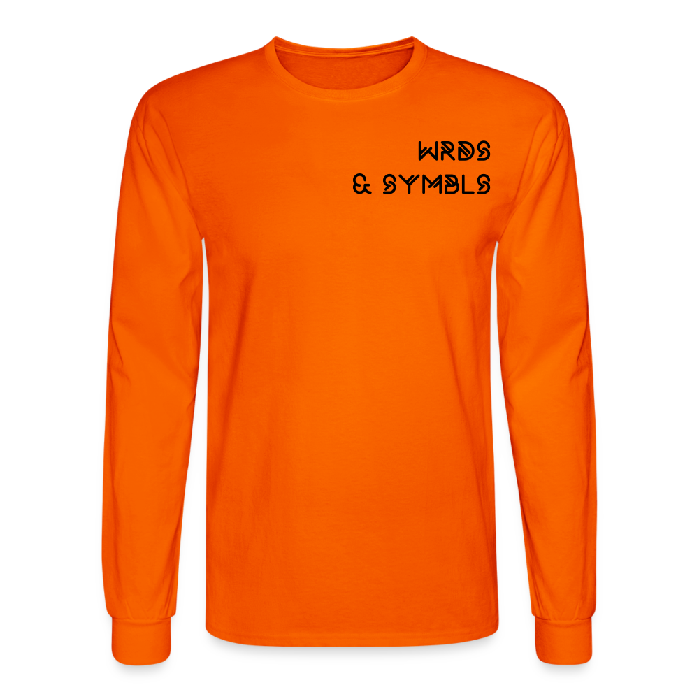 WRDS & SYMBLS Long Sleeve T - orange