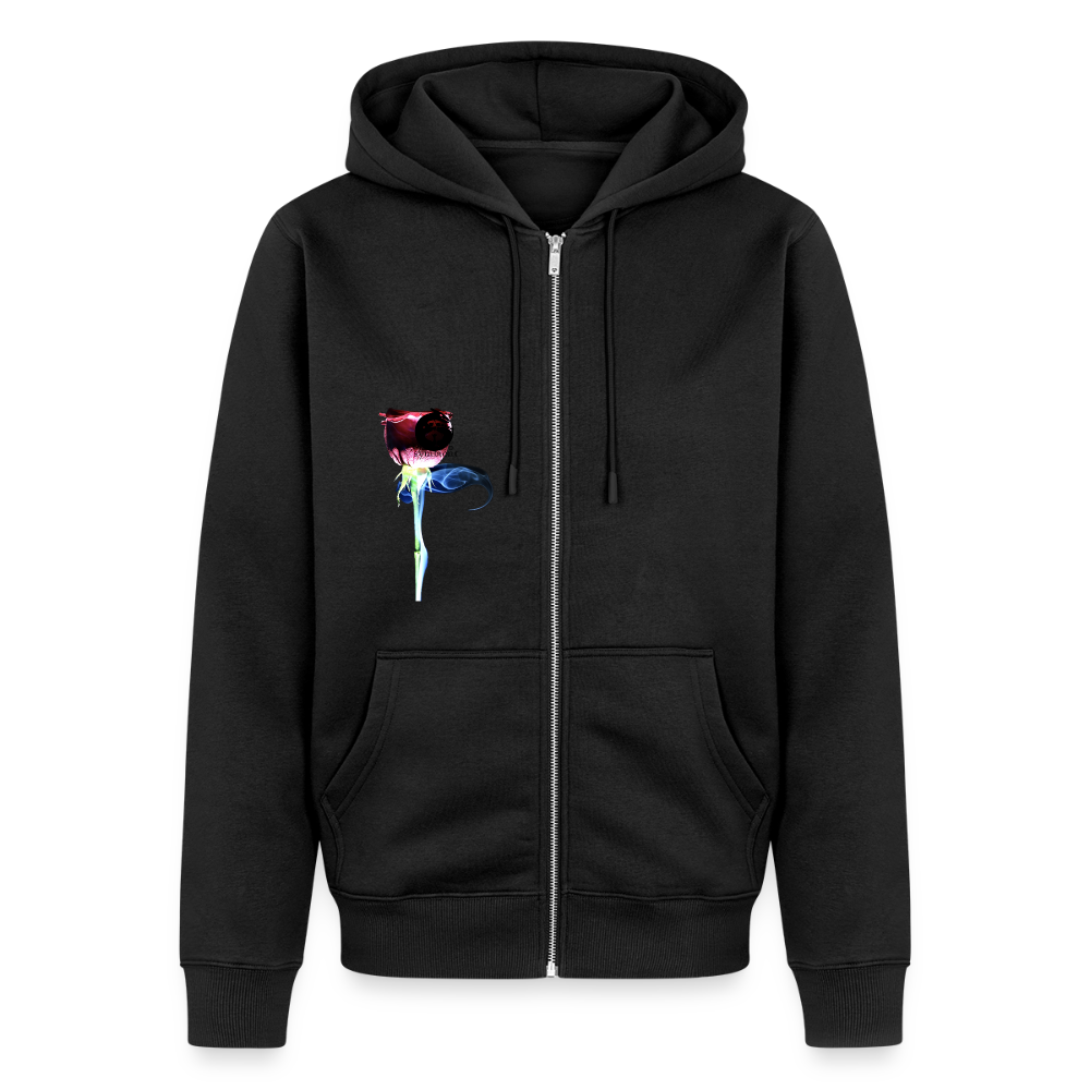 Smoke & Roses :: Organic Zip Hoodie - black