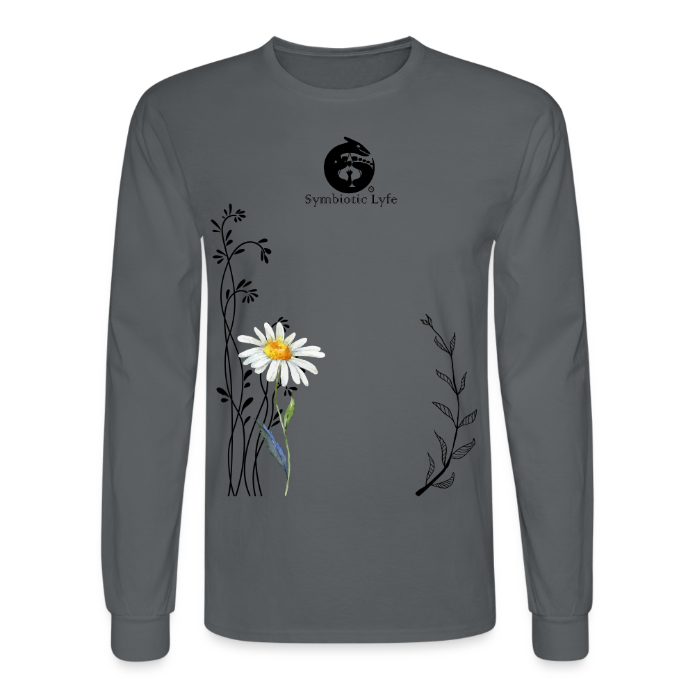 Daisy Long Sleeve T - charcoal