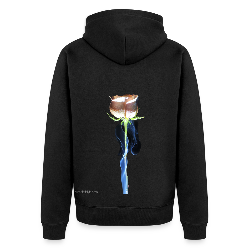 Smoke & Roses ::::  Organic Zip Hoodie - black