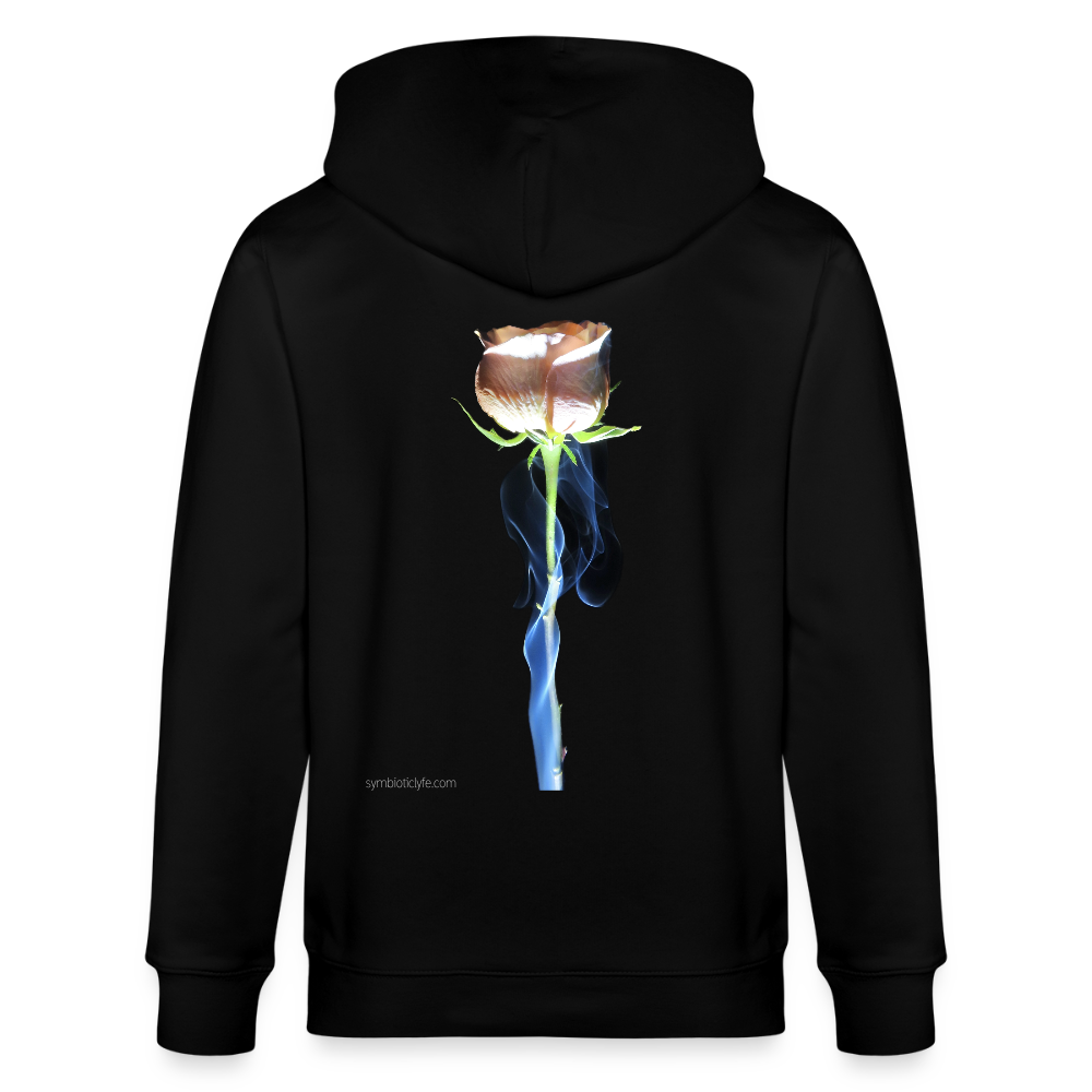 Smoke & Roses ::::  Organic Zip Hoodie - black